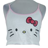 Dámský bílo-růžový crop top s Hello Kitty zn. Primark 