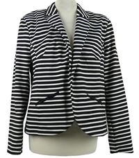 Dámský bílo-černý pruhovaný sakový cardigán Atmospher e