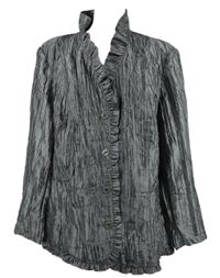 Dámský tmavošedý vzorovaný plisovaný blejzr My Lime 