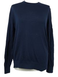 Dámský tmavomodrý vlněný svetr M&S