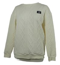 Dámská smetanová vzorovaná mikina 