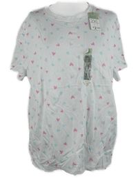 Nové - Dámské bílé srdíčkované tričko Primark 