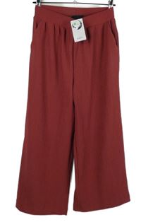 Nové - Dámské červené vzorované culottes kalhoty Gina Benotti 