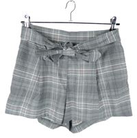 Dámské černo-bílé koskované sukňové kraťasy s mašlí H&M