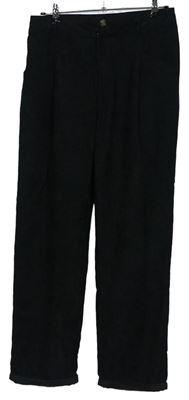 Dámské černé manšestrové volné kalhoty Shein 