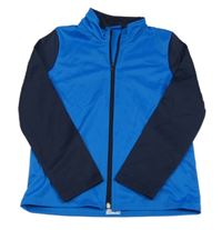 Modro-tmavomodrá sportovní propínací mikina 