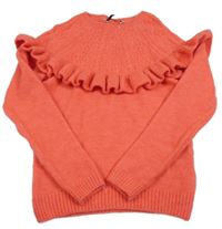 Neonově růžový svetr s volánkem George