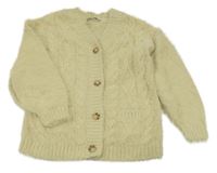 Béžový chlupatý propínací svetr George