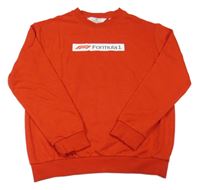 Červená mikina s nápisem H&M