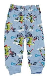 Modré pyžamové kalhoty s obrázky