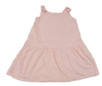 Bílo-neonově růžové pruhované šaty H&M