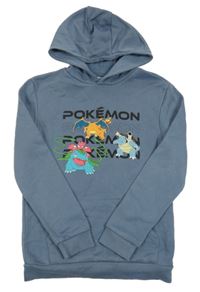Modrá mikina s Pokémony a kapucí Primark 