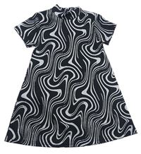 Černo-šedé vzorované šaty Pep&Co