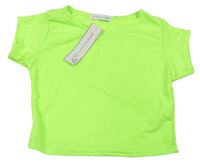 Neonově zelené crop tričko 