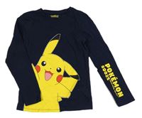 Tmavomodré triko s Pikachu C&A