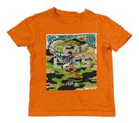 Oranžové tričko s překlápěcími flitry Next