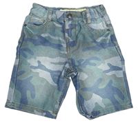 Modro-zelené army riflové kraťasy Denim Co.