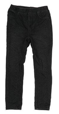 Černé tregíny riflového vzhledu H&M