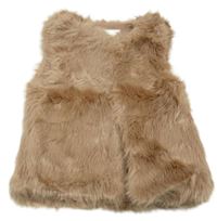 Starorůžová kožešinová podšitá vesta Yd.