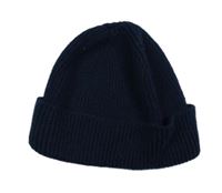 Tmavomodrá žebrovaná čepice 