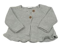 Šedý propínací svetr Next