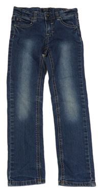 Tmavomodré skinny rifle 