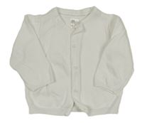 Bílý propínací svetr H&M