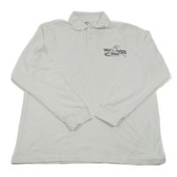 Bílé polo triko s nápisem Fruit of the Loom