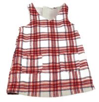 Bílo-červené kostkované šaty F&F