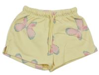 Vanilkové teplákové kraťasy s motýly Primark