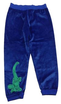 Safírové plyšové pyžamové kalhoty s dinosaurem M&S