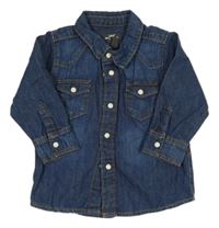 Tmavomodrá riflová košile H&M