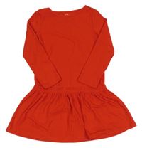 Červené žebrované šaty Tchibo