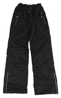 Černé šusťákové oteplovačky 