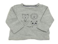 Šedé triko se zvířátky C&A