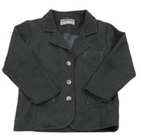 Tmavošedo-šedé vzorované slavnostní sako 