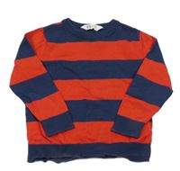 Tmavmodro-červený svetr H&M