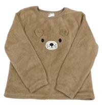 Béžová plyšová mikina s medvídkem H&M