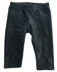 Tmavošedé sametové žebrované tregíny 