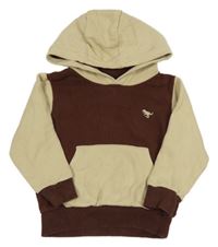 Hnědo-smetanová mikina s kapucí Next 