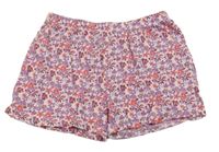 Růžovo-červené kytičkované kraťasy My Little Pony 