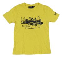 Žluté tričko s potiskem