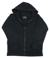 Černá propínací mikina s kapucí Primark