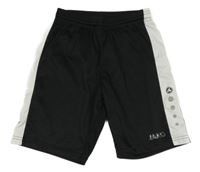 Černo-bílé sportovní funkční kraťasy s logem Jako 