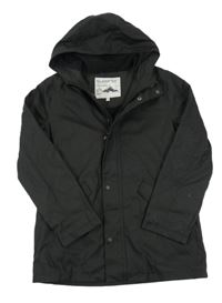 Černý nepromokavý jarní kabát s kapucí M&S