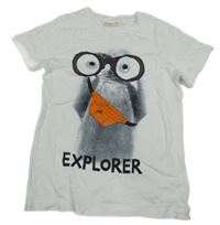 Bílé tričko se surikatou OVS