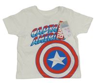 Nové - Bílé tričko Captain America Primark