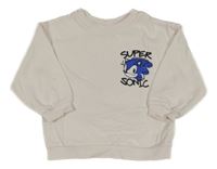 Smetanová oversize mikina se Sonicem H&M