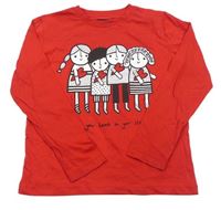 Červené triko s dívkami COMIC RELIEF