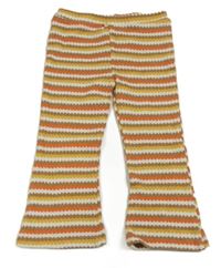 Pruhované vzorované flare pletené kalhoty zn. Matalan